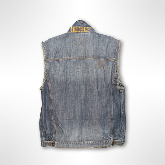 10.Deep Men's Denim Vest - XL - New Without Tags - Picture 2 of 3